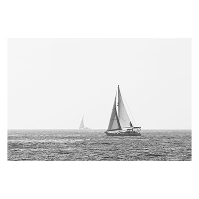 Tablou canvas alb negru "Cross sail"