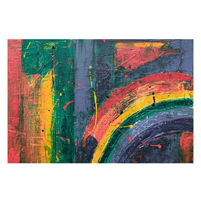 Tablou Canvas Abstract "Daring rainbow"