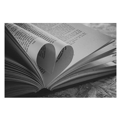 Tablou canvas alb negru "Love read"